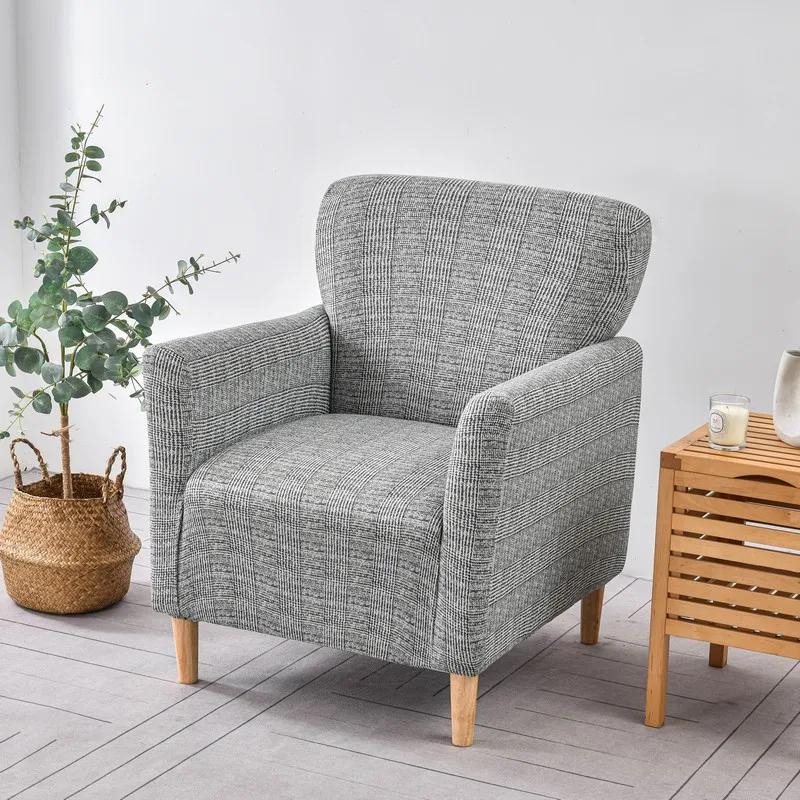 1Pc Printed Soft Armchair Covers Elastic Club Tub Chair Slipcovers Single Sofa Covers Home Bar Counter El
