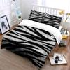 Zebra-Muster Bettwäsche-Set Dreiteilig Bettwäsche-Set (1 Bettbezug, 2 Kissenbezüge, Bettdecke nicht enthalten)