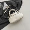 Pink Pearlescent PU Portable Messenger Bag