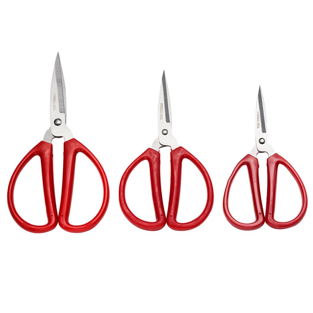 "Stainless Steel Black Scissors - Ideal for Students, Household, and Office Use"