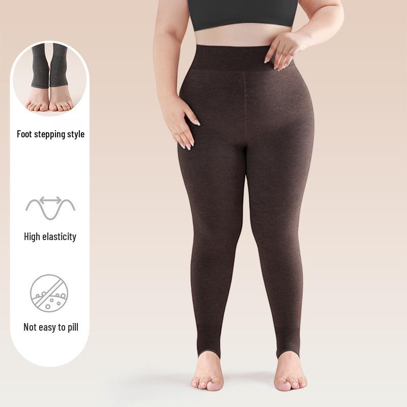 Plus-Size Fleece-Lined Body-Shaping Winter Tights: Extra Wide & Anti-Slip