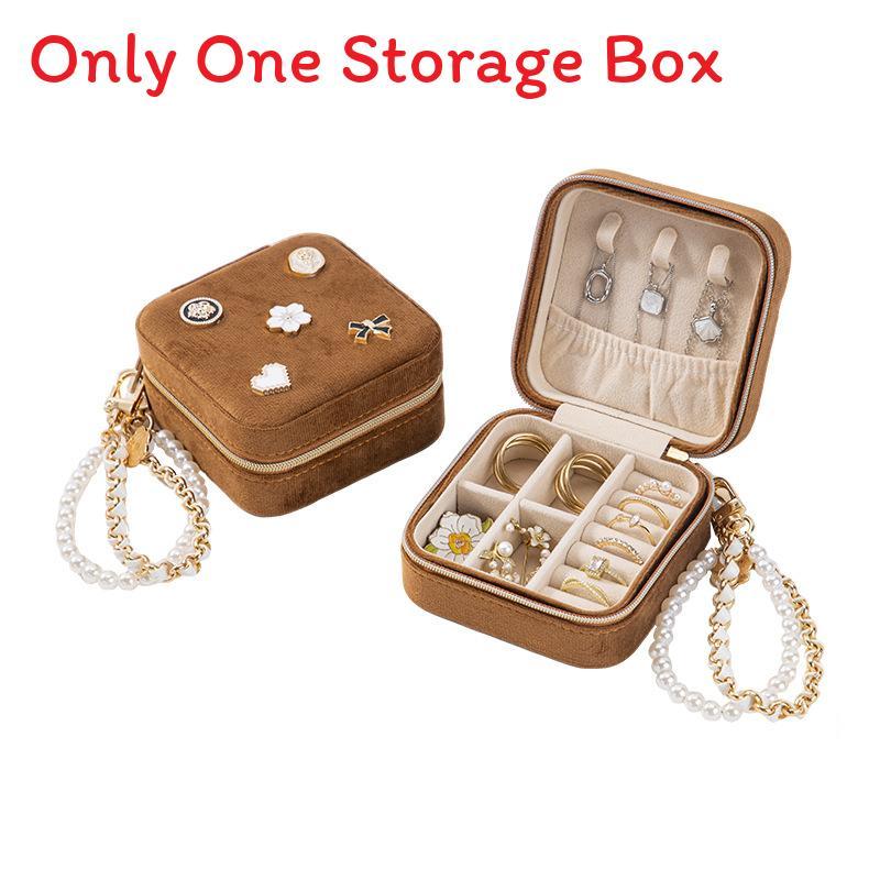 Elegant Jewelry Box With Velvet Material For Travel And Gift Giving