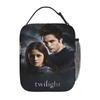 3D The Twilight Saga Edward Bella 1 Lunch Bag Portable Lunch Box School Custom Cooler Bag Cute Oxford Thermal Tote Handbags