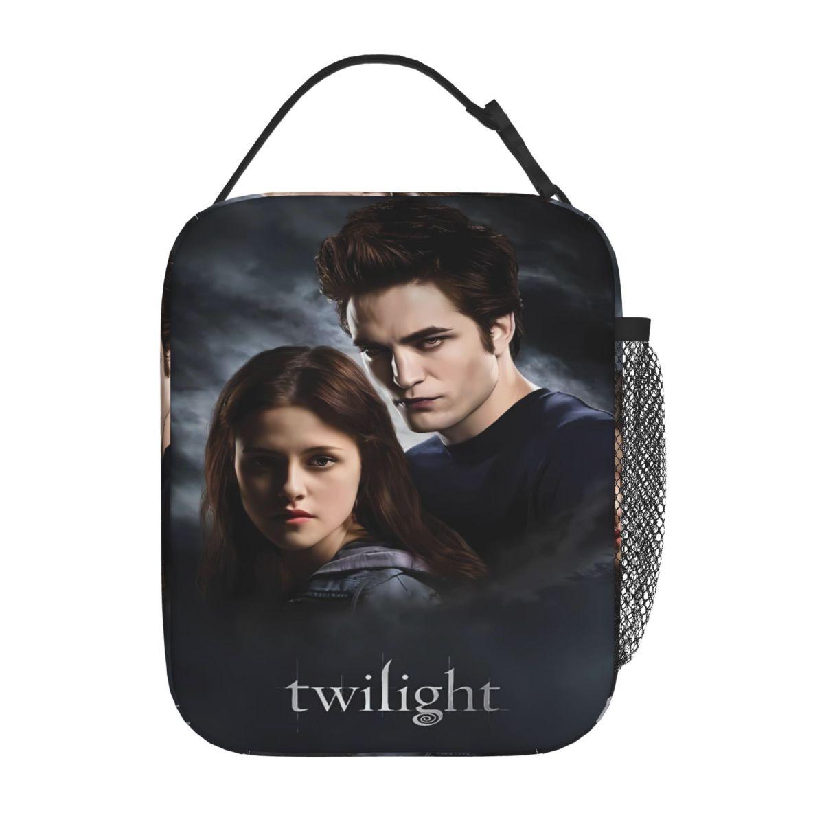3D The Twilight Saga Edward Bella Lunchtas Draagbare Rits Lunchbox Ontwerper Koeltas Casual Oxford Thermische Tote Handtassen One Size