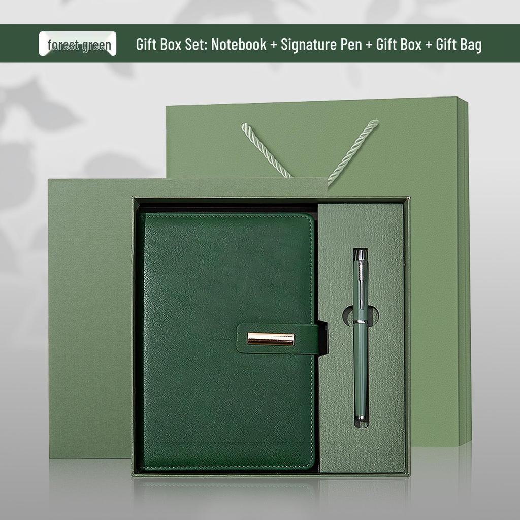 Luxury Business Notebook & Thermos Cup Set - Customizable Logo for Office Souvenirs