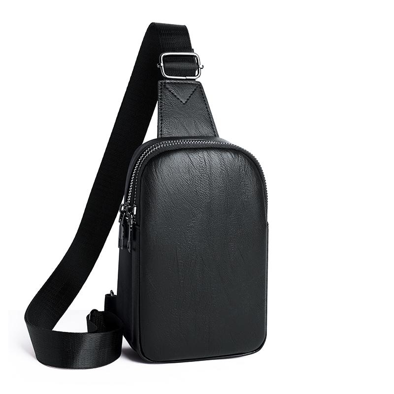 Mens Small Phone Bag Shoulder Sling Bag Women Daypacks Chest Bag Coin Purses чёрный