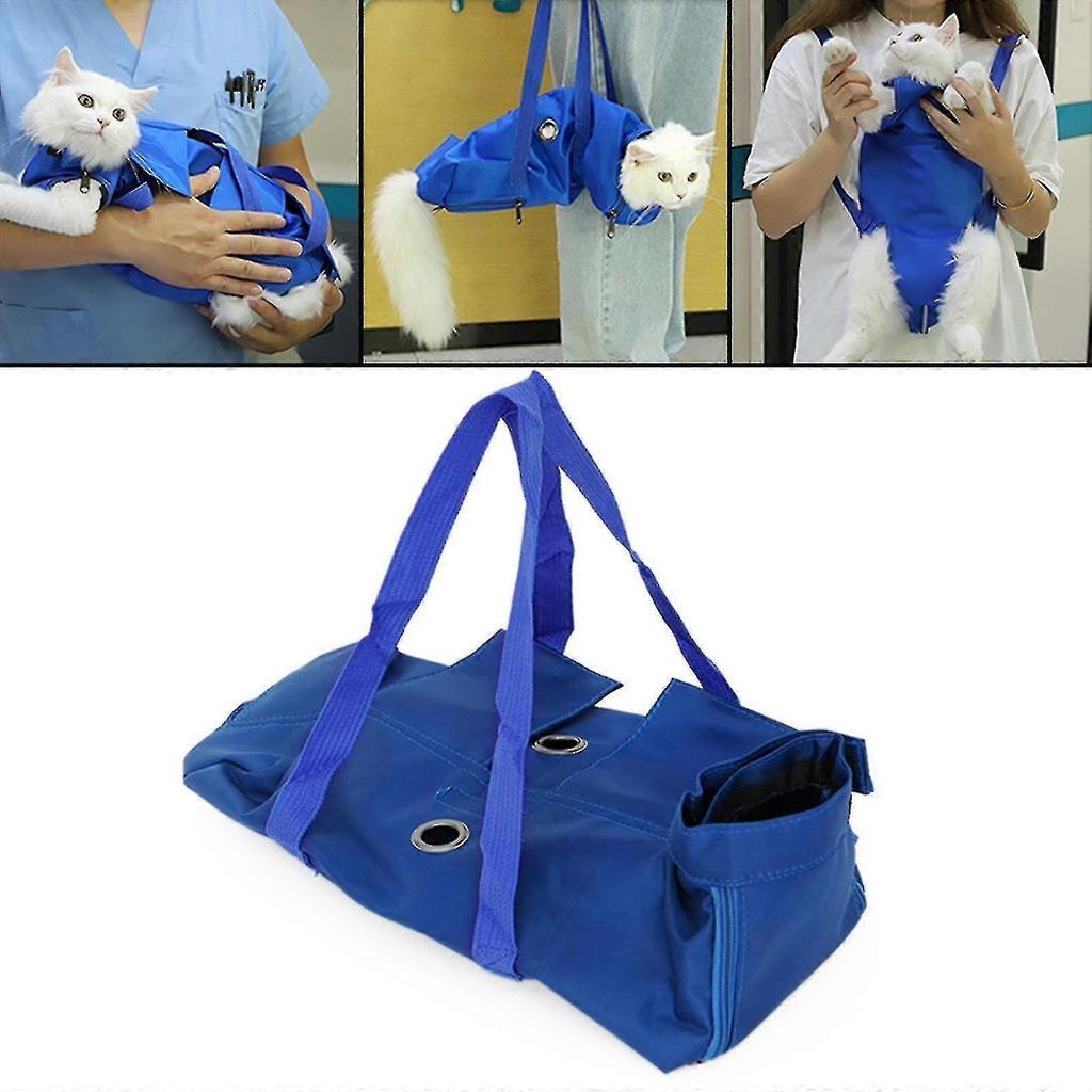 Cat Grooming Restraint Bag Anti Bite Adjustable For Nail Pets Travel L Kb