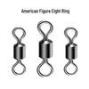 American 8-Character Ring Set: Quick Swivel Fishing Rod Connector & Leader Accessories