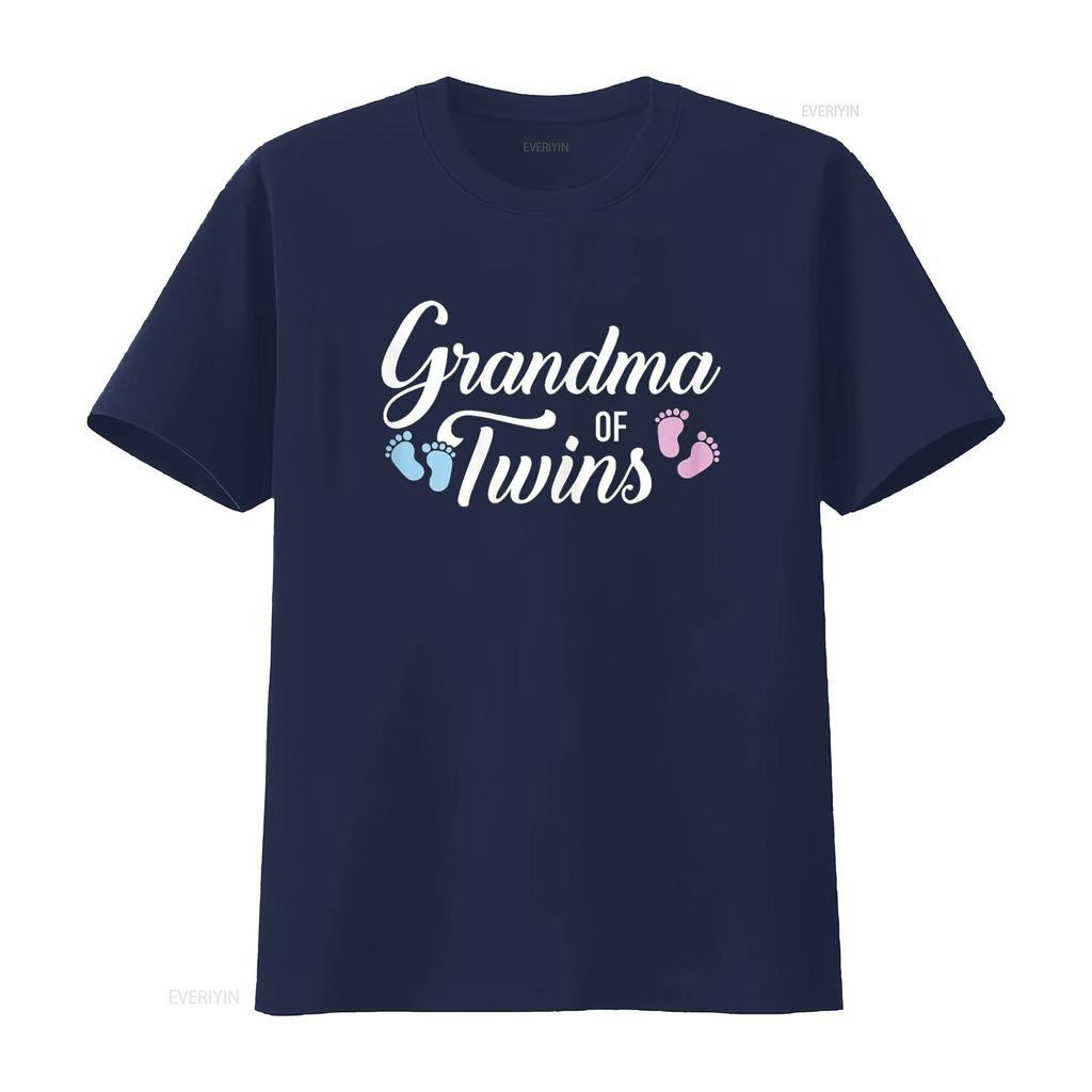 Grandma of twins T Shirt vintage Washed Comfortable Slightly designer clothes homme streetwear graphic Stretched Breathable
