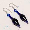 Boucle d'oreille Bijou en Argent Sterling 925 avec Pierre Précieuse Quartz Bleu Naturel 2,05" AE-12724