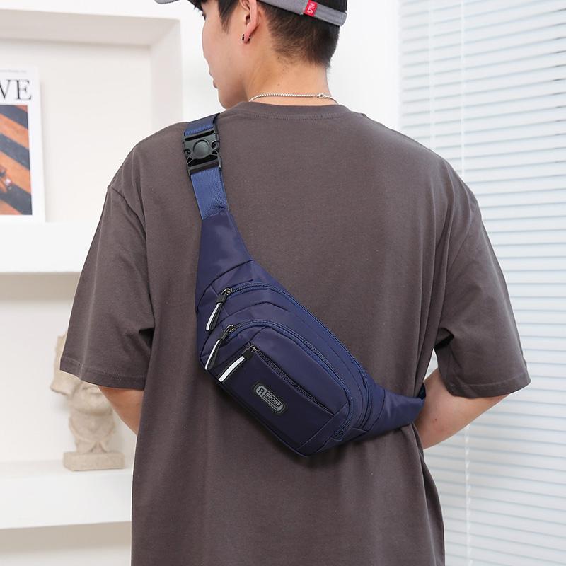 Men Nylon Fanny Waist Packs Unisex Fit Waistpack Mobile Sports Outdoor Running Anti Theft Ultra Thin Invisible Waist Bag