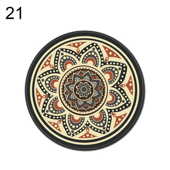 Vintage Bohemian Runde Computer 3D Spiel Teppich Maus Pad Matte Anti Slip Mauspad