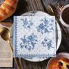 European Retro Blue and White Porcelain Print Disposable Napkins for Restaurant, Party, or Hotel Dining