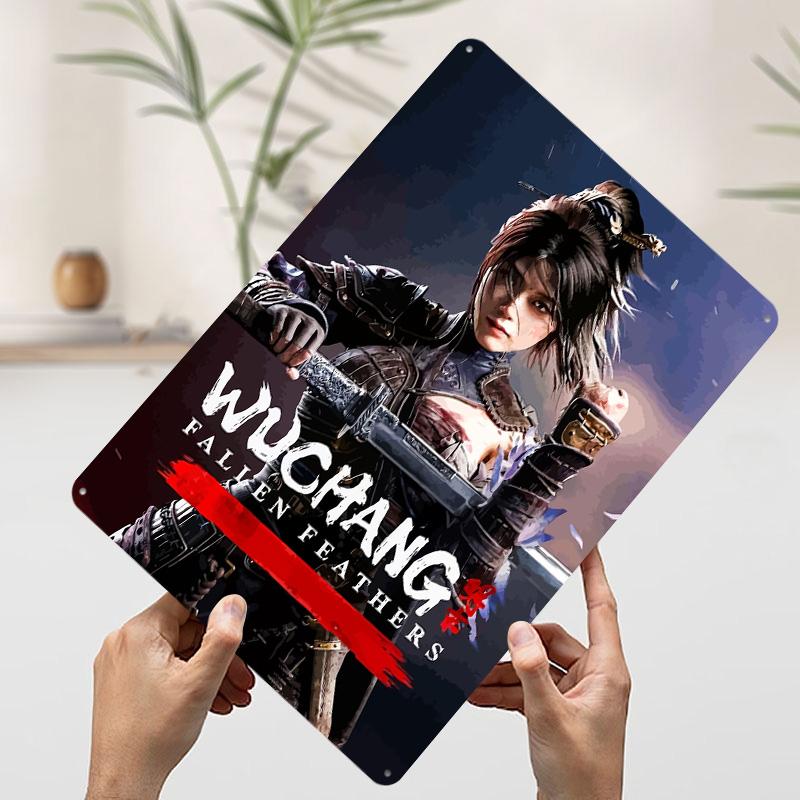 

Wuchang Fallen Feathers Game Art Tin Plaque Poster Customized Wall Art Retro Vintage Metal Signs for Man Cave Decoration Garage 7.9x11.8In(20x30cm)