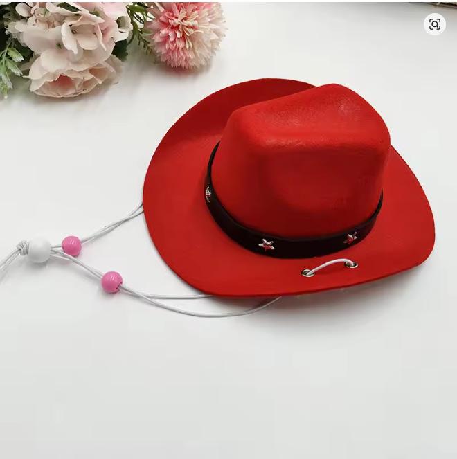Pet Kitten & Dog Cowboy Hat - Western Style Birthday Party & Festival Mini Hat 
