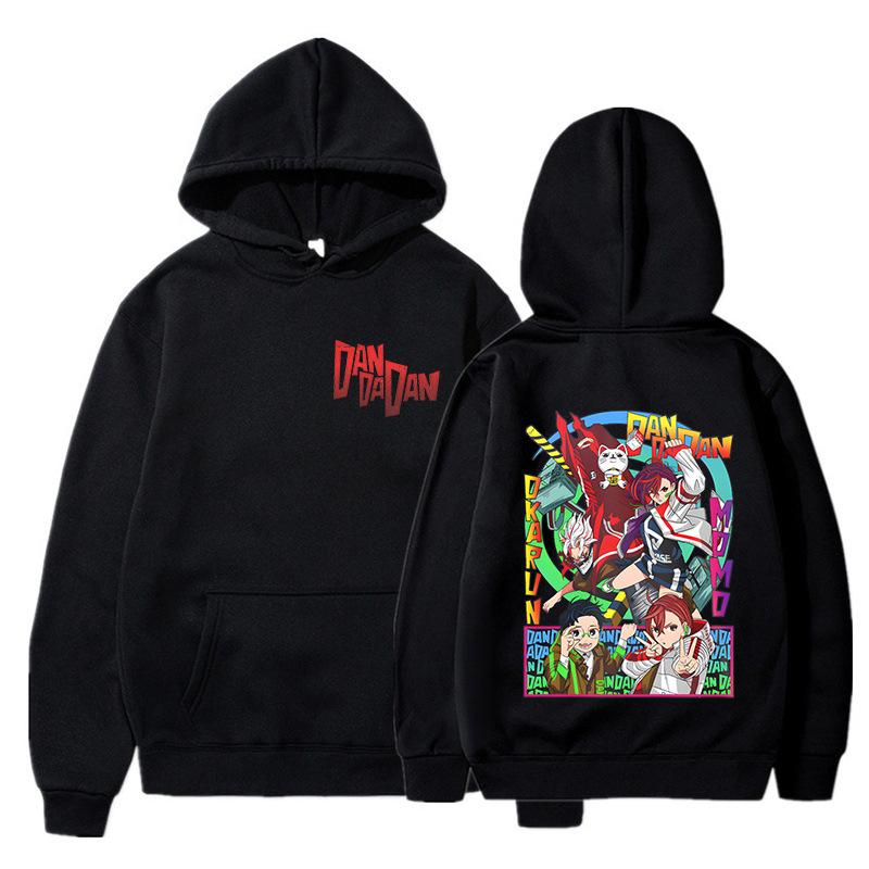 Anime DANDADAN Hoodies Manga Ayase Momo Okarun Hoodie Herren Damen Lässiger Hoodie Mode Streetwear Dan Da Dan Kapuzensweatshirts
