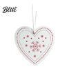 Classic Red White Decorations Christmas Tree Wooden Pendant Vintage Cartoon Ornament with Lanyards Hanging Lightweight Pendant for Holiday