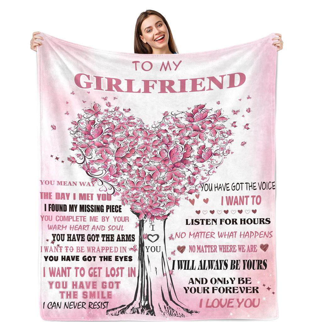 Gift For Girlfriend Flannel Blanket Single-Sided Printed Blanket Decorative Blanket Source