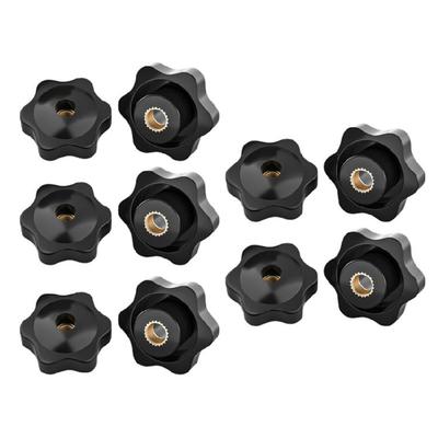 10pcs/set Hand Tighten Nuts Handle Thread Star Mechanical Thumb Nuts Plastic