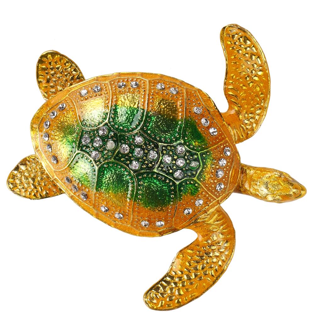 Meeresschildkröte Klappbox Sammlerfigur Modell Dekoration Schmuck Ringe Ohrringe Box