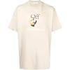 OFF WHITE Dinosaur Series T Shirts Men's Brown Crew Neck Moderate OMAA038F21JER0071784