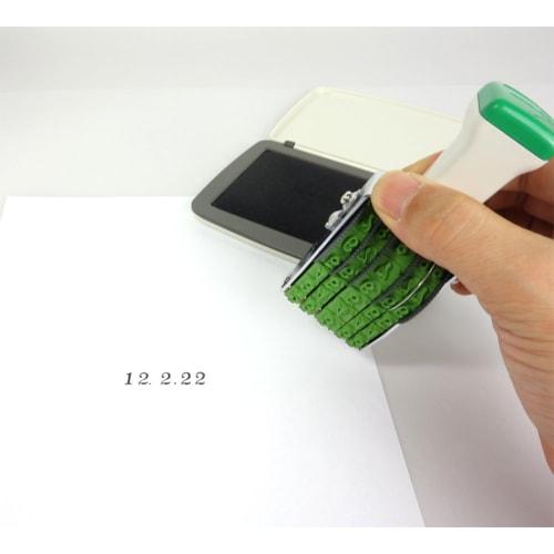 KOKUYO Stamp, Rotating Stamp, European Date, Mincho Font, No. 2, 5 Rows IS-D2N