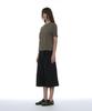 PARTIMENTO WOMEN Double Layer Waist Bermuda Pants_Dark Navy