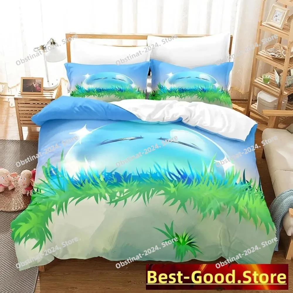 Rimuru Tempest Bedding Set Single Twin Printed Bed Set With Pillowcase Bed Duvet Cover Single Double Queen Super King Size