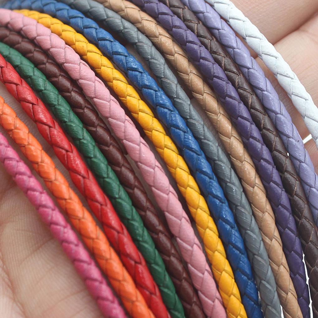 Leather Braided Cord Bracelet Bangle Jewelry DIY Making Rope String Homemade Handicrafts Art Finding Replacement