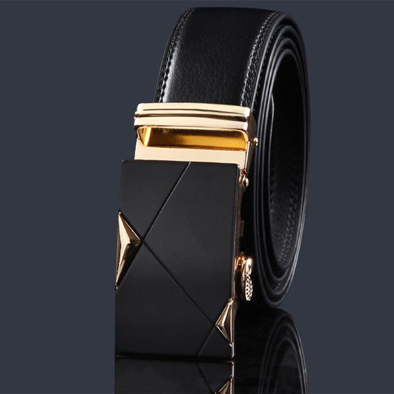 Men's High-End Genuine Leather Automatic Buckle Belt