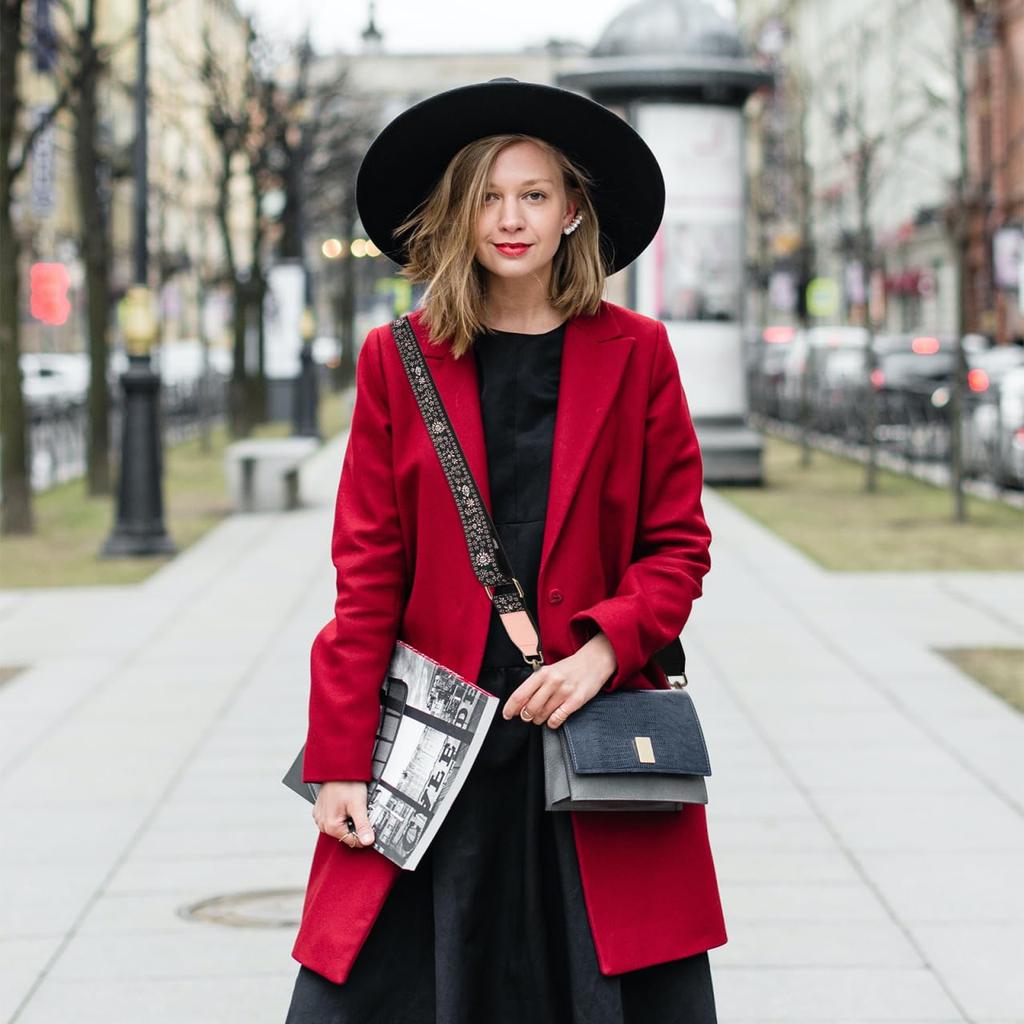 LIFKOME Shoulder Strap, Bag Belt, Single Replacement, Floral Print, Thick, Wide, 3.7cm, Adjustable Length, Crossbody, Ethnic Embroidery, Stylish,