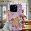 Phone Case: 2D Flat Design Suitable for iPhone 18, 17, 16, 15, 14, 13 Pro Film Protective Case, Couple Style, Magical Fairy Capybara, Christmas and Ha