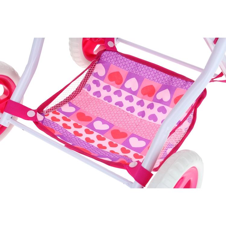 Deep Doll Pram Stroller Bassinet Carrier 3-in-1 Foldable Canopy