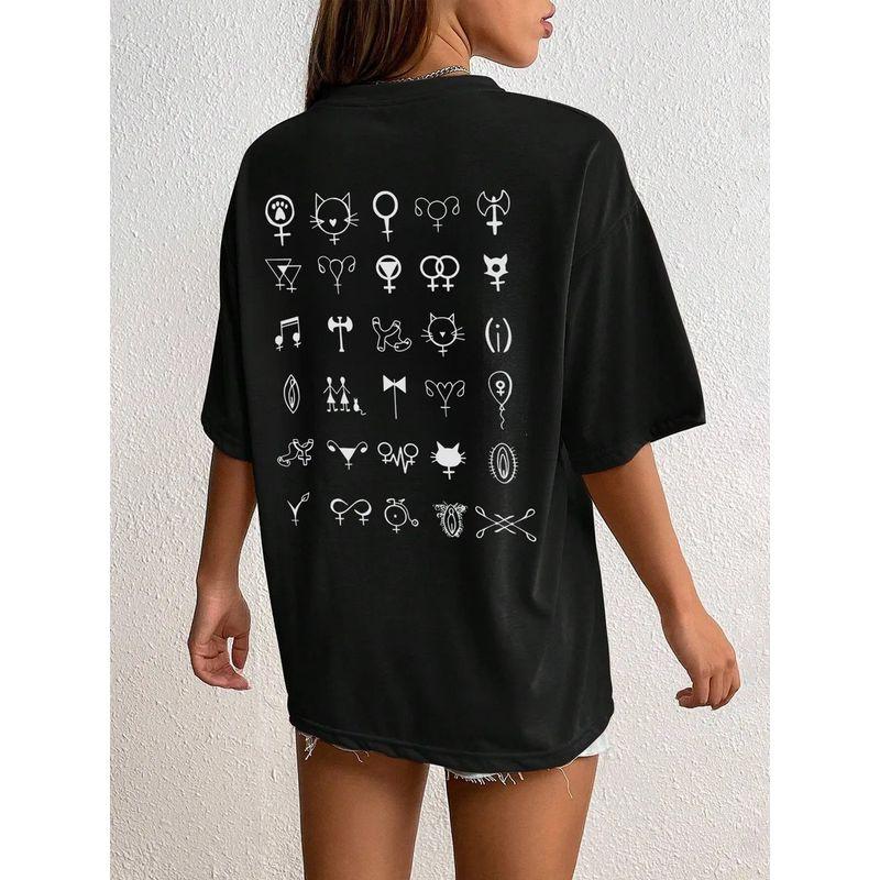 Western Style New Fashion Loose Casual Print Short Sleeve Cotton T-shirt Top Loose Printed T-shirt