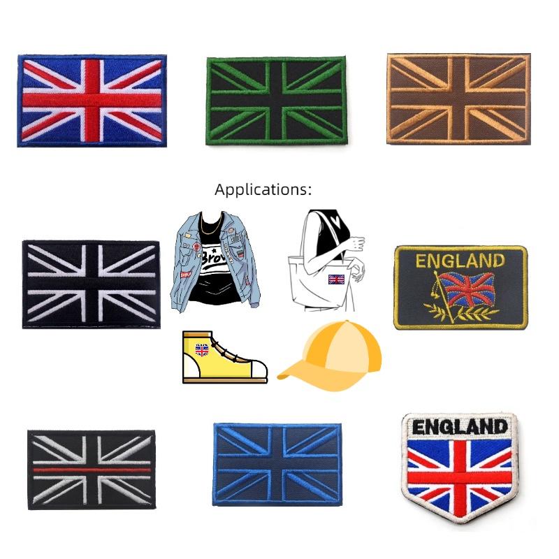 Einzigartiger und stilvoller gestickter Aufnäher Britisches Flaggen-Design 8*5cm Größe