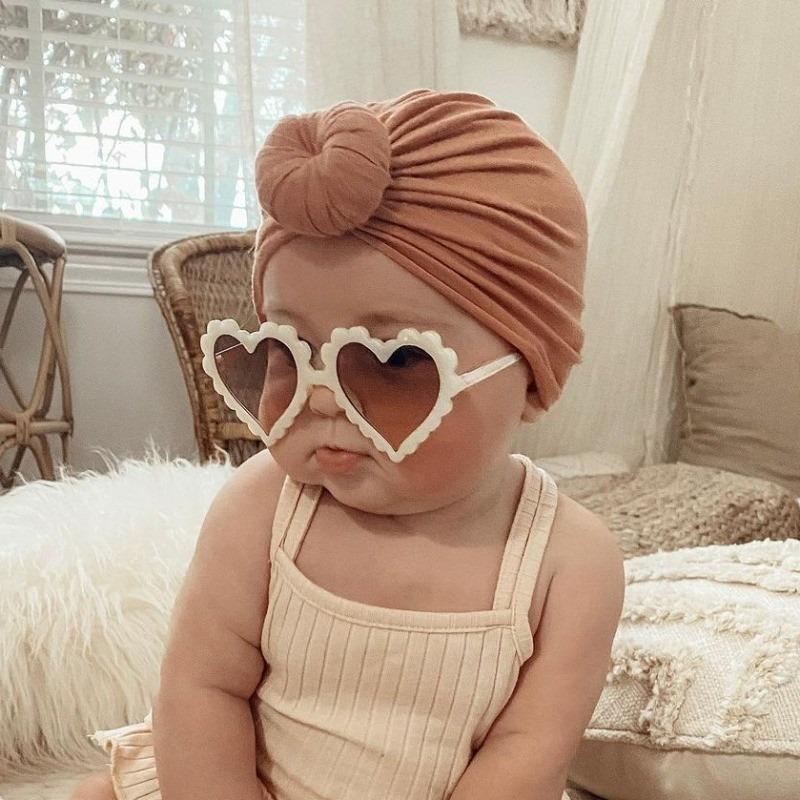 2pcs Ins Korean Children's Concave Shape All-match Love Sunglasses For Boys And Girls Anti-uv Glasses Internet Sunglasses