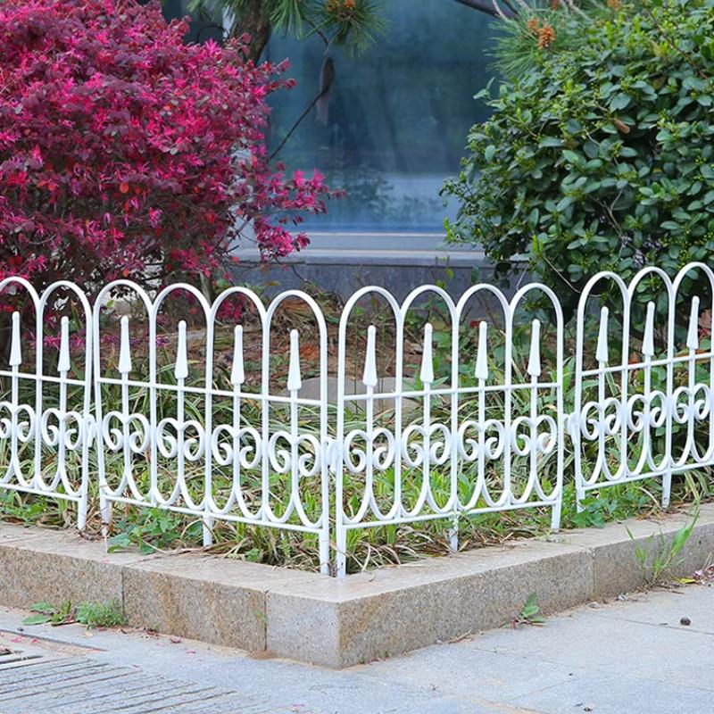 2 stk Gjerdebarriere Dyresikker Landskap Dekorativ Rustsikker Hjem Gårdsplass Dekor Bøybar Ornamental Rullemønsterdesign