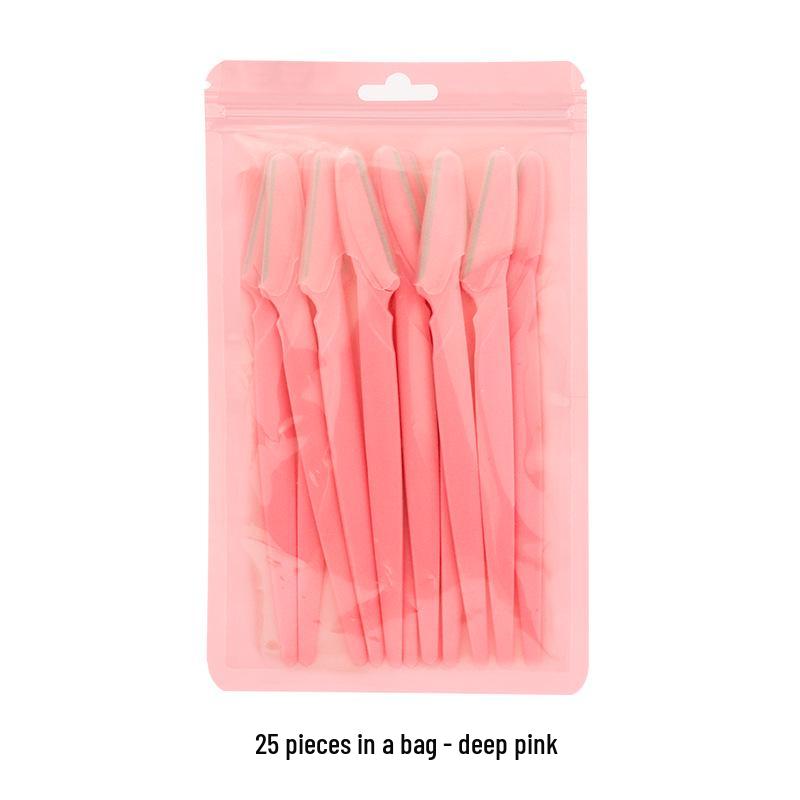 New Stainless Steel Eyebrow Razor: Straight Handle Trimmer for Precise Hair Removal.