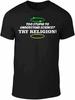 Too Stupid To Understand Science T Shirt Funny Cotton Men T Shirt Religion Evolution God