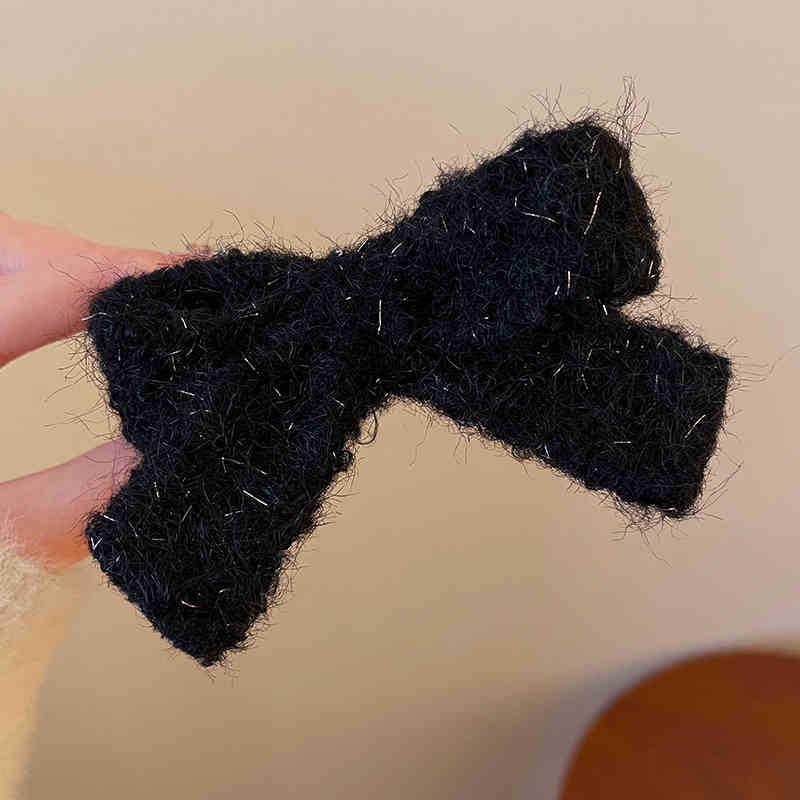 

2024 Festive Red Bow Hair Claw Clip for Women: Christmas and New Year Ponytail Updo чорний