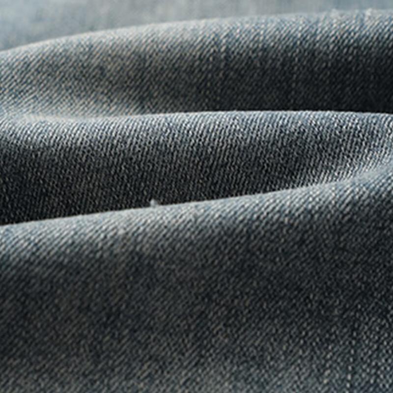 JOW Men's Vintage Washed Cotton Stretch Denim Jeans