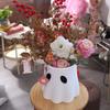 Durable Plastic Halloween Ghost Bucket Versatile Piece Candy Bowl Ghost Planter  Halloween Decor