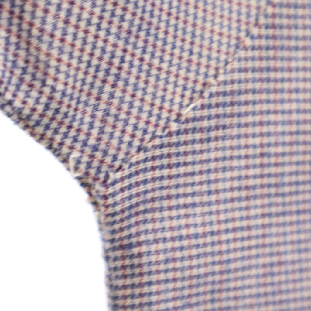 70s Made in USA Vintage Check Pattern Short sleeve shirt permanent press Men's Used