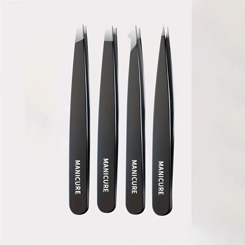

Eyebrow Tweezers Set 4 Pcs Stainless Steel Eyebrow Forceps Professional Beauty Tool Set for Facial Hair Inward Growing