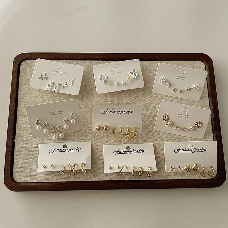 Exquisite Set, Earrings, Niche Design Earrings, Women's High-end Stud Earrings, Women's 6-piece Set
