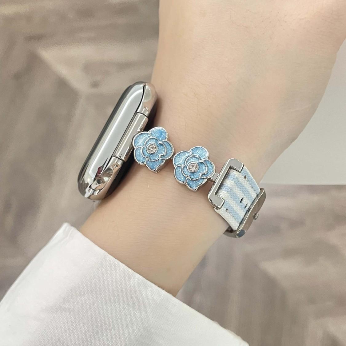 

Смугаста камелія Apple iWatch 11 та Xiaomi Band 10 ремінці зі шкіряним ремінцем Huawei GT з прошивкою 14mm (No Connector)
