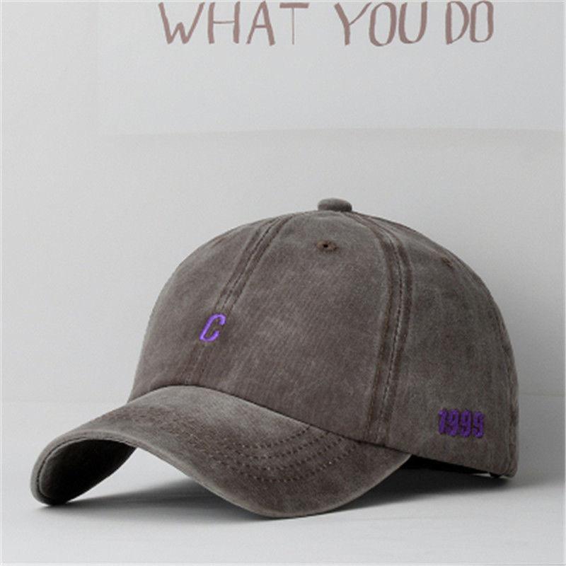 Washed Black Baseball Cap Men Women's Vintage Dad Hat with Embroidery Adjustable Casual Duck Tongue Hat