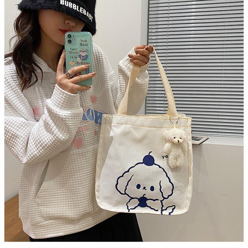 Small fresh canvas bag female, new trendy autumn and winter students class messenger bag handbag shoulder bag
