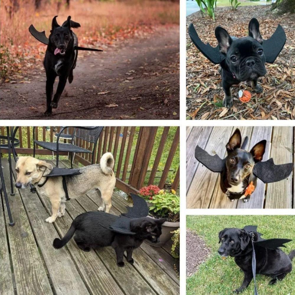 with Bell Cat Bat Wings Harness Decorative Dog Wings Costumes  Halloween