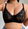 Popular Solid Color Large Size Bra European and American Temu Hot-selling Double Shoulder Strap Large Size Underwear Manufacturer Source